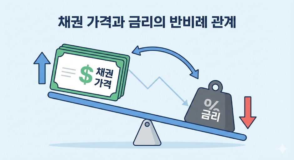 채권 가격과 금리의 반비레 관계